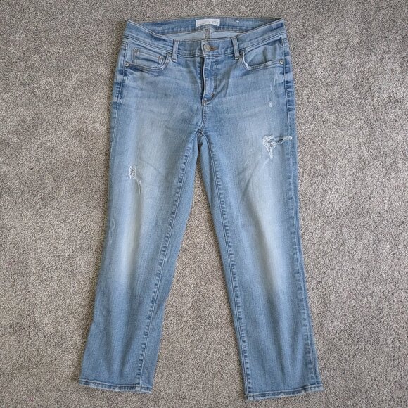 LOFT Sky Blue Cropped Jeans - Picture 1 of 10